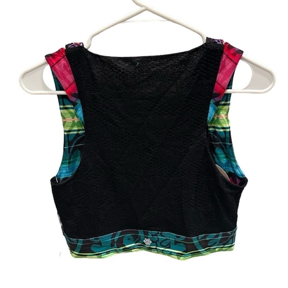 NANETTE LEPORE PLAY CREOLE CROP ATHLETIC BRA TOP BUILT IN BRA SIZE MEDIUM NEW - Picture 4 of 7